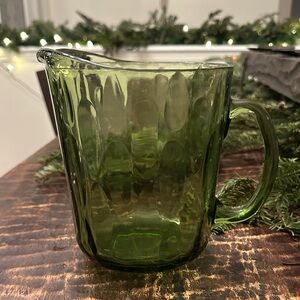 Green Glass Pitcher